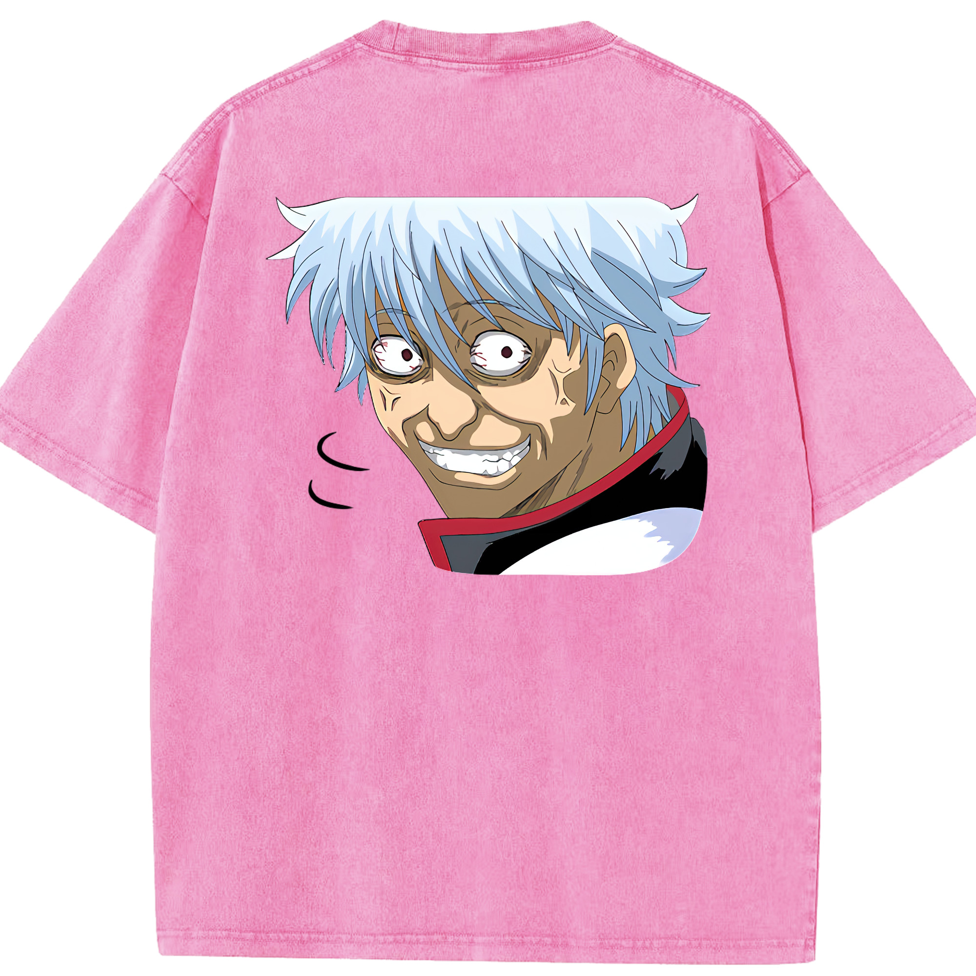 （画像用） ぎんたま 坂田銀時（さかたぎんとき） 神楽 志村新八（しむら しんぱち） GINTAMA Sakata Gintoki Kagura Shimura Shinpachi 綿100% ヴィンテージ風 半袖Tシャツ（背面プリント）